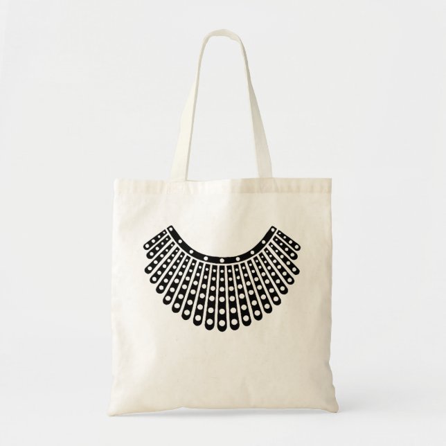 Notorious RBG, Ruth Bader Ginsburg, RBG Collar Tote Bag (Front)