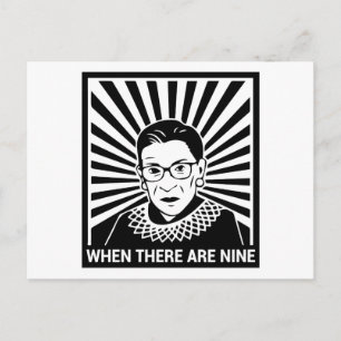 Notorious RBG - When there are nine Postcard