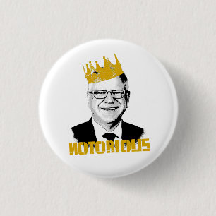 Notorious TIm Walz 3 Cm Round Badge
