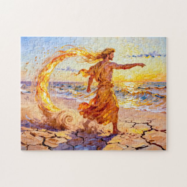 Notos God of the Southern Wind from Greek Mytholog Jigsaw Puzzle (Horizontal)