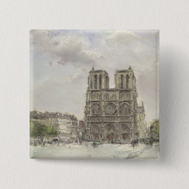 Notre Dame 15 Cm Square Badge (Front)