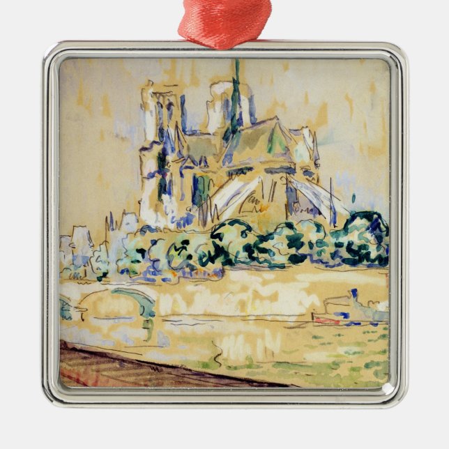 Notre Dame, 1885 Metal Tree Decoration (Front)