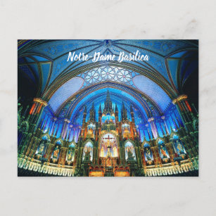 Notre-Dame Basilica Montreal Canada Postcard