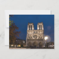 Notre Dame Cathedral at Night, Paris