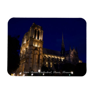 Notre Dame Cathedral by night, Paris, France Magnet