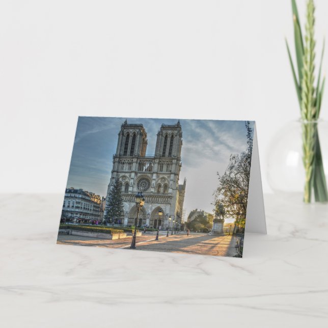 Notre Dame Cathedral Paris Christmas Card (Front)
