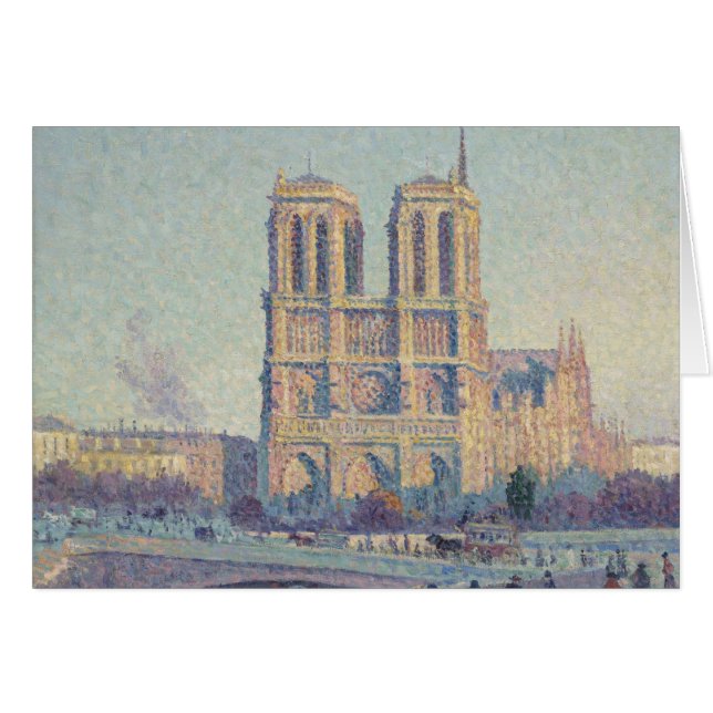 Notre Dame Cathedral Paris France Classic Painting (Front Horizontal)