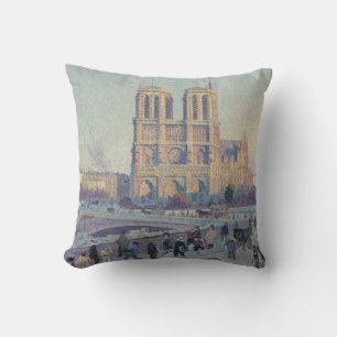 Notre Dame Cathedral Paris France Classic Painting Cushion