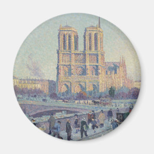 Notre Dame Cathedral Paris France Classic Painting Magnet