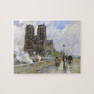 Notre Dame Cathedral (Paris, France) (Vintage Art) Jigsaw Puzzle