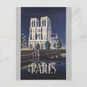 Notre Dame Cathedral Paris France Vintage Postcard