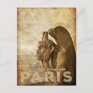 Notre Dame Cathedral Paris, le Stryga Chimera Postcard
