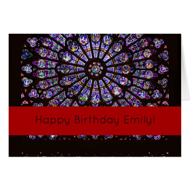 Notre Dame Cathedral Paris Rose Window (Front Horizontal)