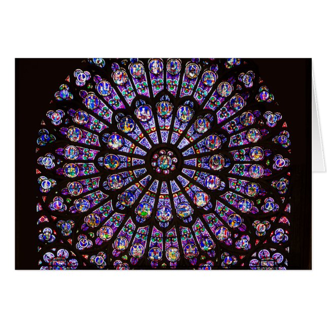 Notre Dame Cathedral Paris Rose Window (Front Horizontal)