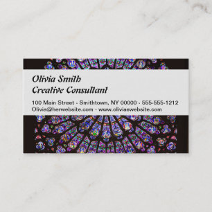 Notre Dame Cathedral Paris Rose Window Business Card