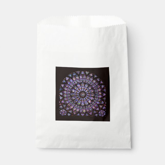 Notre Dame Cathedral Paris Rose Window Favour Bag (Front)