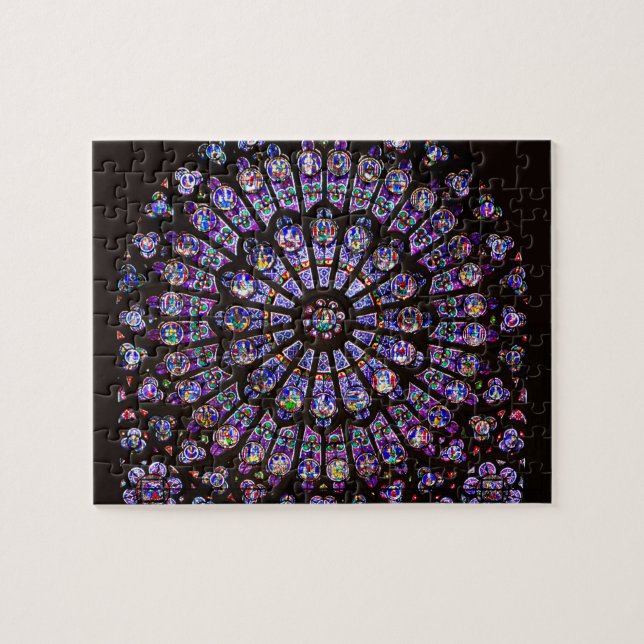 Notre Dame Cathedral Paris Rose Window Jigsaw Puzzle (Horizontal)