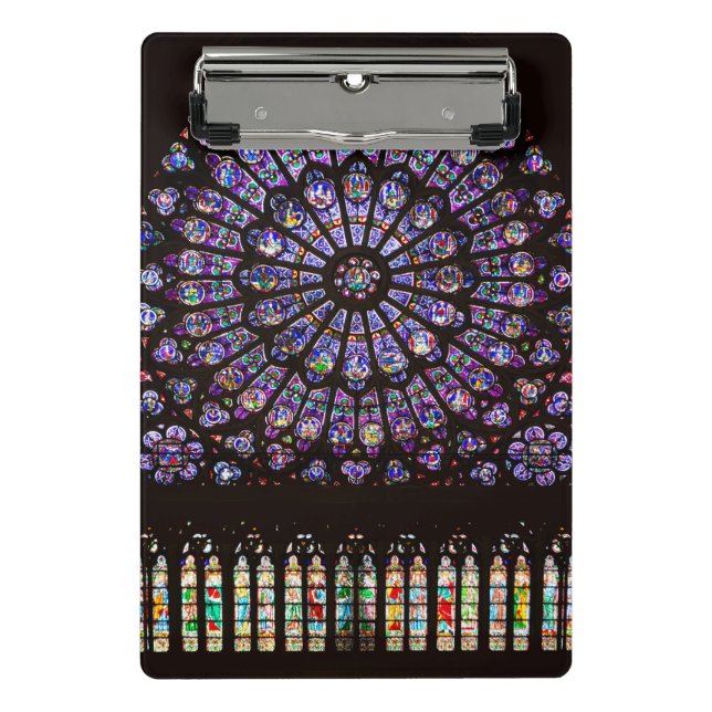 Notre Dame Cathedral Paris Rose Window Mini Clipboard (Front)