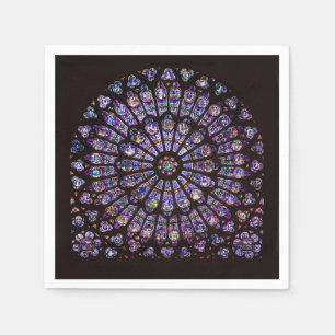 Notre Dame Cathedral Paris Rose Window Napkin