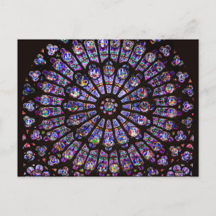 Notre Dame Cathedral Paris Rose Window Postcard