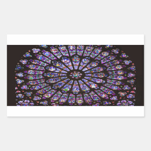 Notre Dame Cathedral Paris Rose Window Rectangular Sticker