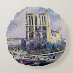 Notre Dame Cathedral Round Cushion