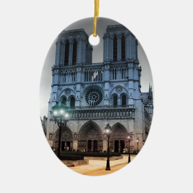 Notre Dame Ceramic Ornament (Front)