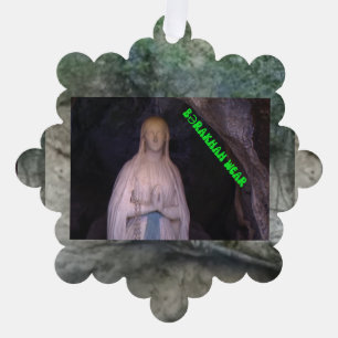 Notre Dame de Lourdes Tree Decoration Card