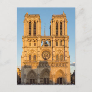 Notre Dame de Paris at Golden Hour - Paris, France Postcard