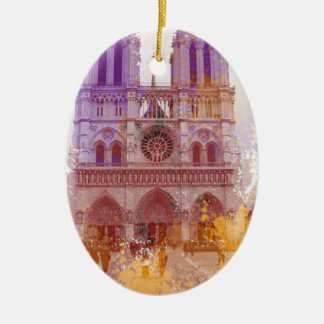 Notre Dame de Paris Ceramic Tree Decoration
