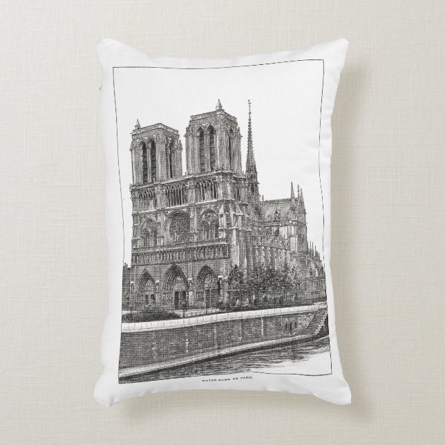 Notre Dame de Paris  Decorative Cushion (Front(Vertical))