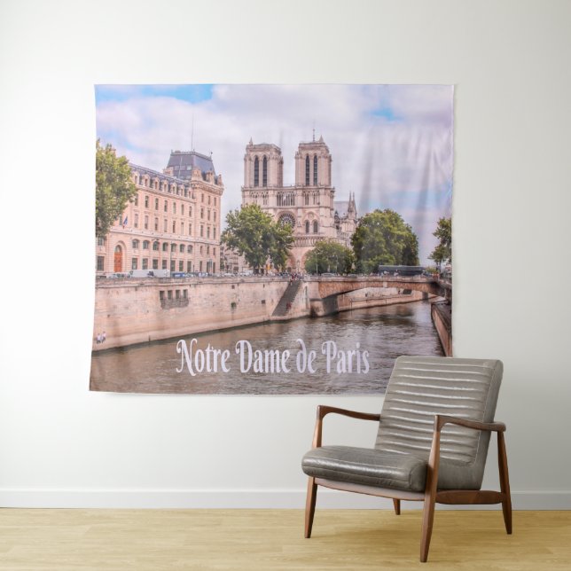 Notre Dame de Paris France Catholic cathedral Tapestry (In Situ (Horizontal))