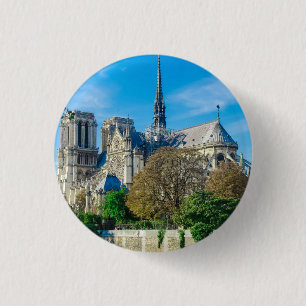 Notre Dame de Paris in France 3 Cm Round Badge