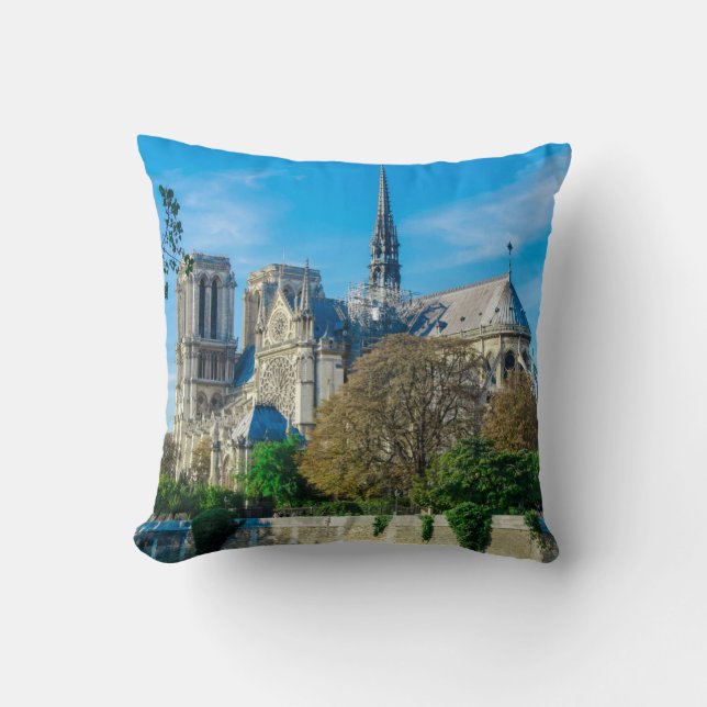Notre Dame de Paris in France Cushion (Front)