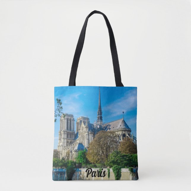 Notre Dame de Paris in France Tote Bag (Front)