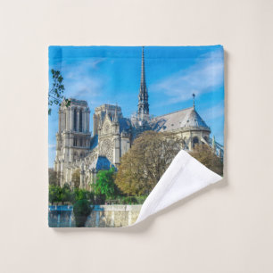 Notre Dame de Paris in France Wash Cloth