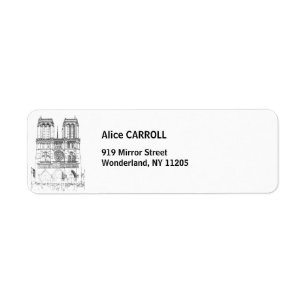 Notre Dame de Paris Return Address Label