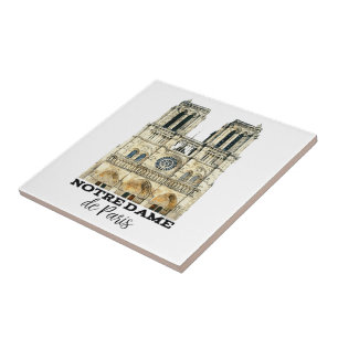 Notre-Dame de Paris Souvenir France Cathedral Ceramic Tile
