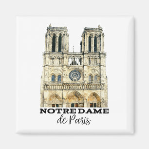 Notre-Dame de Paris Souvenir France Cathedral Magnet