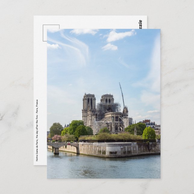 Notre Dame de Paris, the day after 2019 fire Postcard (Front/Back)
