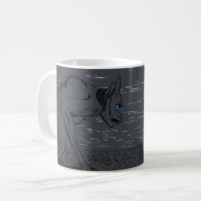 Notre Dame Gargoyle Coffee Mug (Front Left)