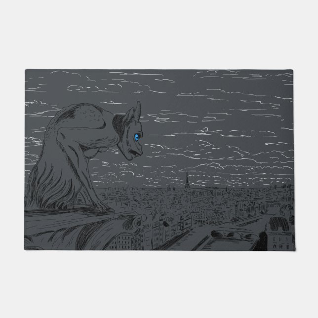 Notre Dame Gargoyle Doormat (Front)