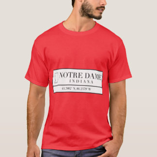 Notre Dame Indiana Coordinates Oversized T-Shirt