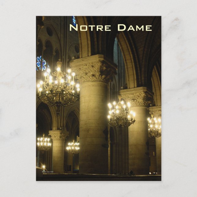 Notre Dame Light The Way Postcard (Front)
