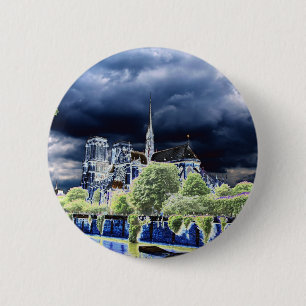 Notre Dame, Paris 4 6 Cm Round Badge