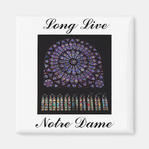 Notre Dame Paris Cathedral Stained Glass Window Magnet