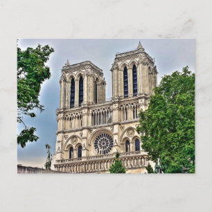 Notre-Dame, Paris, Digital Painting Postcard