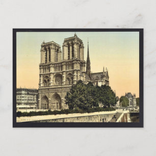 Notre Dame, Paris, France classic Photochrom Postcard