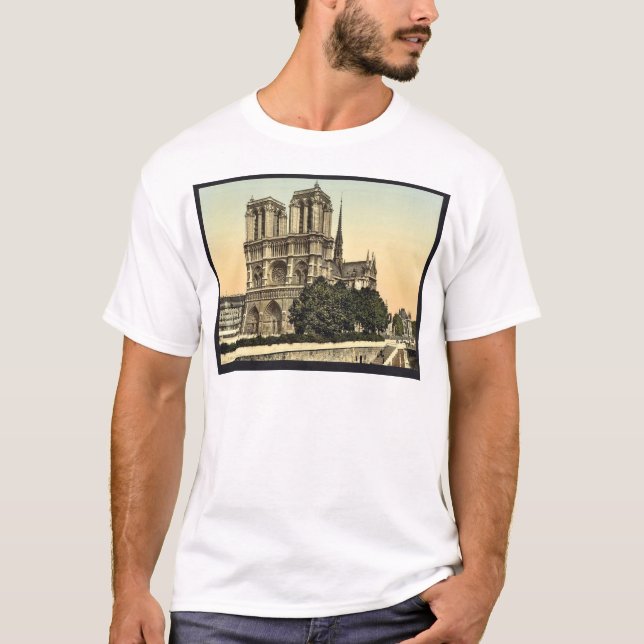 Notre Dame, Paris, France classic Photochrom T-Shirt (Front)