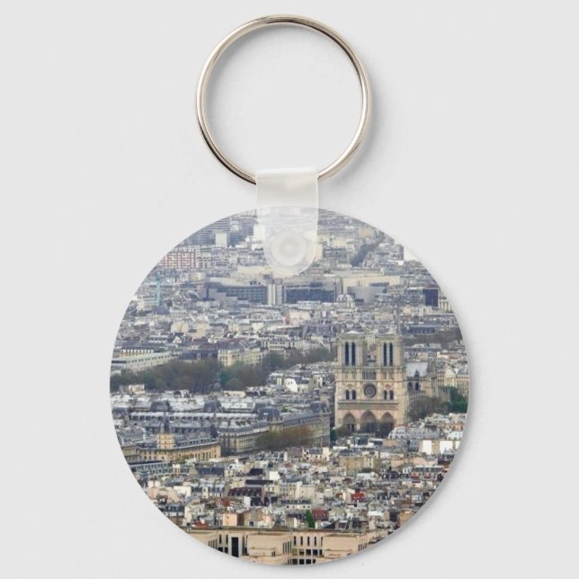Notre Dame Paris France Key Ring (Front)